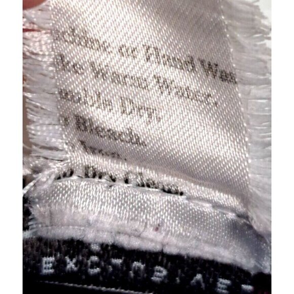 Vintage Misook L Blue Long Sleeve Open Front Jacket Black White Trim FLAW - Picture 5 of 9